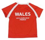 Červené športové tričko s erbem - Wales