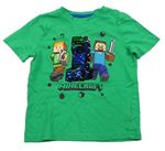 Zelené tričko s překlápěcími flitry - Minecraft