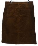 Dámska hnedá menšestrová prepínaci midi sukňa
