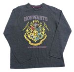 Tmavošedé melírované triko s erbem - Harry Potter Primark