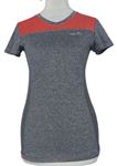 Dámské šedo-červené sportovní tričko s logem Ellesse 