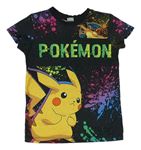 Černo-barevné tričko s Pikachu Matalan