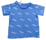 Modré tričko s logy Adidas