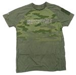 Khaki army tričko s nápisem Primark