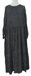 Dámské černé puntíkované midi šaty H&M
