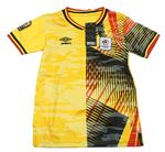 Žluto-černé funkční fotbalové tričko FuFa