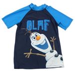 Tmavomodro-modré UV tričko s Olafem Disney