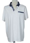 Pánské bílé tričko s límečkem Primark 
