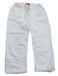 Bílé plátěné crop kalhoty S. Oliver