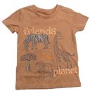 Hnědé tričko se zvířaty St. Bernard