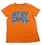 Oranžové tričko s nápisy Next