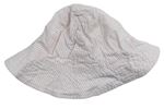 Bílo-světlerůžový pruhovaný klobouk H&M