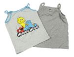 2x - Šedá košilka +šedá košilka Sesame Street