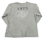 Sivé melírované tričko s písmenem zn. Cherokee
