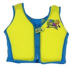 Hořčicovo-azurová plovací vesta s nápisem Slazenger