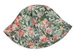 Zeleno-růžový květovaný plátěný klobouk Dopodopo