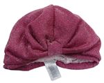 Dámský růžový třpytivý koupací turban 