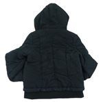 Čierna šušťáková zimná bunda s kapucňou zn. M&S
