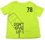 Limetkové sportovní tričko s číslem Topolino
