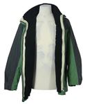 3v1 - Dámska zeleno-sivá šušťáková zimná bunda s ukrývací kapucňou zn. Klimatex