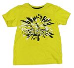 Žluté tričko s logem Adidas