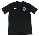 Černé sportovní funkční tričko s výšivkou Nike