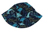 Tmavomodrý plátěný klobouk se žraloky F&F
