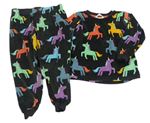 Šedo-barevné plyšové pyžamo s jednorožci M&S