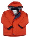 Červená nepromokavá jarní bunda s kapucí M&S