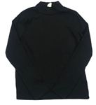 Černé žebrované triko se stojáčkem H&M
