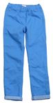 Modré elastické kalhoty Pocopiano