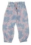 Modro-růžové batikované letní kalhoty Next