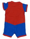 Zafírový bavlnený kraťasový overal s logem Supermana zn. H&M