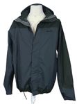 Pánská tmavošedo-khaki šusťáková outdoorová bunda s kapucí Peter Storm