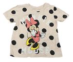 Světlerůžové puntíkaté tričko s Minnie Disney