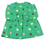Zelené teplákové šaty s kytičkami Next