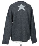 Dámsky sivý hviezdičkovaný sveter