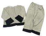 Kostým - 2set - Šedé chlupaté triko s ocasem + kalhoty 