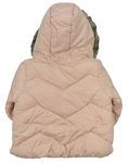 Pudrová šušťáková zimná bunda s kapucňou zn. F&F