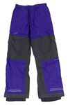 Fialovo-šedé lyžařské kalhoty Vaude