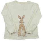 Smetanové triko s králíčkem John Lewis