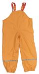 Oranžové nepromokavé laclové podšité kalhoty lupilu