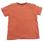 Oranžovo-bílé pruhované tričko Topolino