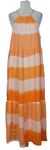 Dámské oranžové batikované dlouhé šaty George 