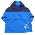 Modro-tmavomodrá šušťáková bunda s kapucňou zn. Impidimpi