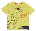 Žluté tričko s dinosaurem H&M