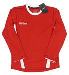 Červeno-bílé sportovní triko s logem Mitre