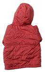 Tmavoružová šušťáková zimná bunda s kapucňou zn. M&S