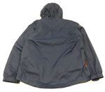 Tmavomodrá šusťáková jarní outdoorová bunda s kapucí zn. Mountain 