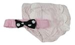 2set-Růžovo-bílé pruhované kalhotky na plenu + Růžová čelenka s mašlí Mayoral